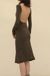 marc le bihan 21923 stretch dress bronze